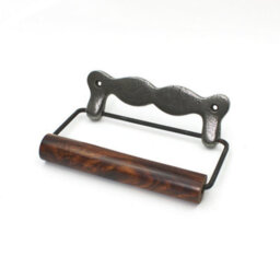 Oakcrafts - Antique Cast Iron Wire Toilet Roll Holder - 140mm - thumbnail 3