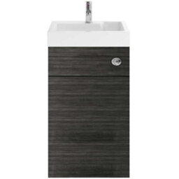 Nuie Athena 500mm 2-In-1 Hacienda Black Toilet & Basin Vanity Unit - thumbnail 1