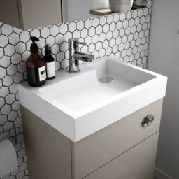 Nuie Athena 500mm 2-In-1 Hacienda Black Toilet & Basin Vanity Unit - thumbnail 3