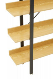 Orsina 5 Tier Light Yellow Shelves & Black Frame Shelf Unit,bookcase Shelving,display Unit With Wooden Shelves - thumbnail 9