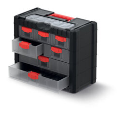 B2C Parts Storage Organiser With Drawers Compartment Cabinet Screws Carry Tool Box Set 3 - thumbnail 2