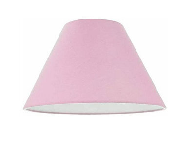 "9"" Luxury Cotton Textured Fabric Coolie Light Shade Purpose Table Floor Ceiling Practical & Eye Caring Lampshade Pink"