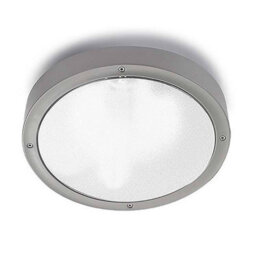 Luminosa Lighting Luminosa Basic Outdoor Led Round Flush Ceiling Light Grey 30Cm 1488Lm 4000K Ip65 - Special Offer
