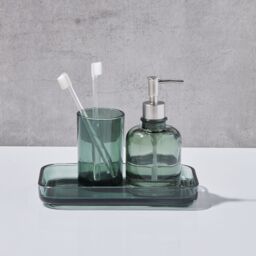 GoodHome Tanera Green Glass Freestanding Soap Dispenser - thumbnail 2
