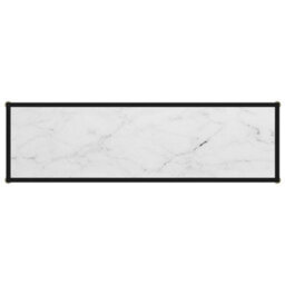 Berkfield Console Table White 120X35X75 Cm Tempered Glass - thumbnail 4