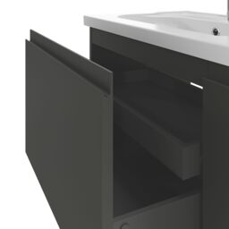 GoodHome Levanna Matt Dark Grey Freestanding Vanity Unit & Basin Set (W)800mm (H)850mm - thumbnail 5