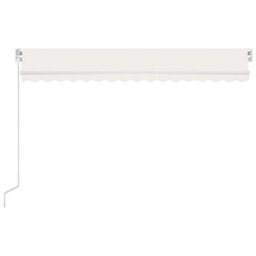 Berkfield Manual Retractable Awning With Led 400X350 Cm Cream - thumbnail 3