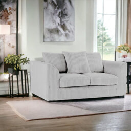 BlissFurniture Ltd Bliss Furniture Cream Jumbo Cord 2 Seater Sofa Compact Size With Scatter Back Cushions - thumbnail 4