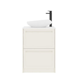 Royal Bathrooms Royal Bathroom Elmore 600mm Classic White Freestanding Bathroom Vanity Unit 2 Drawer Plain White Worktop With Nova Basin - thumbnail 7