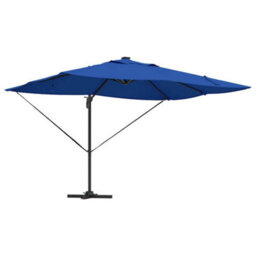 Berkfield Sturdy Cantilever Roma Parasol With Leds Azure Blue 352X251X265 Cm Aluminium - thumbnail 1
