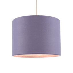 Happy Homewares Classic Soft Lilac Faux Leather Lamp Shade With Inner Cotton Lining - thumbnail 2