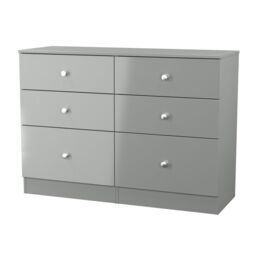 Yarmouth Ready Assembled Matt Grey No Effect 6 Drawer Chest (H)785mm (W)1100mm (D)390mm - thumbnail 2