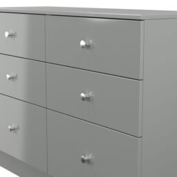 Yarmouth Ready Assembled Matt Grey No Effect 6 Drawer Chest (H)785mm (W)1100mm (D)390mm - thumbnail 3