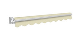 Primrose Awnings 3.0M X 2.5M Retractable Manual No Torsion Bar Ivory Awning Outdoor Patio Canopy - thumbnail 3
