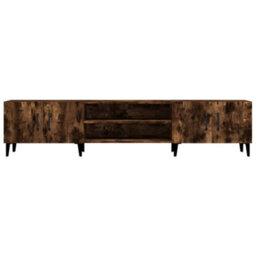 Berkfield Modern Tv Cabinet Smoked Oak 180X31.5X40 Cm Engineered Wood - thumbnail 6