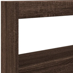 Berkfield Headboard Cabinet With Led Brown Oak 120X17X102 Cm - thumbnail 7