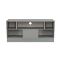 Messina Matt Dusk Grey Tv Stand With 2 Shelves & 1 Drawers, (H)49.5Cm X (W)109.1Cm X (D)40Cm - thumbnail 2