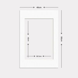 Ak Frames 60X40Cm White Picture Mounts To Fit A3 Aperture Size - Mount Board Only (No Frame Included) - thumbnail 3