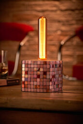 Auraglow Mysa Mosaic Effect Stone Table Desk Lamp - Soho - Table Lamp Only - thumbnail 4