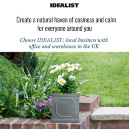 Idealist™ 22Cm Planter, Grey Reinforced Stone Chelsea Planter Box, Square Small Garden Planter, Faux Lead Outdoor Plant Pot - thumbnail 8
