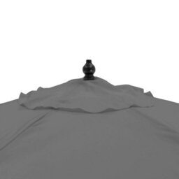 Harbour Housewares Wooden Garden Parasol - 2.7M - Grey - thumbnail 5