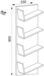 Vcm Wood Wall Shelf Hanging Shelf Shelf Lansixl - thumbnail 4