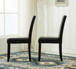 MCC Direct Set Of 2 Leather Dining Chairs Black By Mcc - thumbnail 3