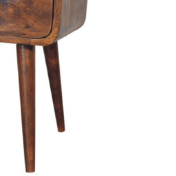 Artisan Furniture Solid Wood Mini Chestnut Curve Open Bedside - thumbnail 7