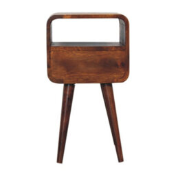 Artisan Furniture Solid Wood Mini Chestnut Curve Open Bedside - thumbnail 9