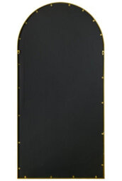 "Mirroroutlet Arcus - Gold Framed Arched Leaner / Wall Mirror 63"" X 31"" (160Cm X 80Cm)" - thumbnail 7