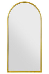 "Mirroroutlet Arcus - Gold Framed Arched Leaner / Wall Mirror 63"" X 31"" (160Cm X 80Cm)" - thumbnail 3