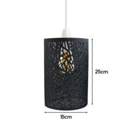 Vintage Industrial Metal Cage Pendant Light  Drum Style Ceiling Lampshade For Loft, Kitchen, Dining Room - thumbnail 3