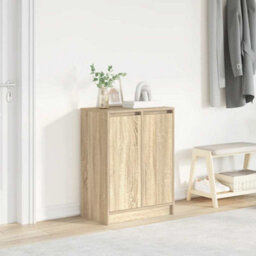Vidaxl Shoe Cabinet Sonoma Oak 57X34X76 Cm Engineered Wood - thumbnail 1