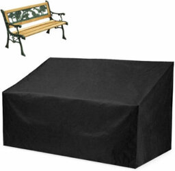210D Oxford Outdoor Bench Cover With Adjustable Drawstrings, For Garden Benches, Terrace Sofas And Patio Furniture, 134 X 66 89 Cm - thumbnail 1