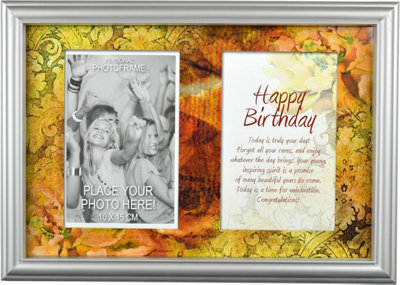 Personal Photo Frame With Stand Memory Picture Print Poem Wall Hanging Message Happy Birthday