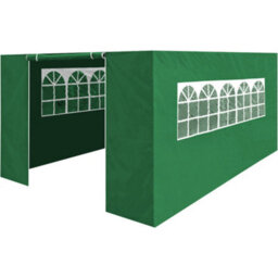 Loops Side Walls Door & Windows For 3X4.5M Pop-Up Gazebo - Green - Garden Party Tent - thumbnail 1