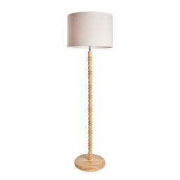 Inlight Patos Matt Natural Wood Effect Led Floor Lamp - thumbnail 2