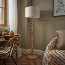 Inlight Patos Matt Natural Wood Effect Led Floor Lamp - thumbnail 6