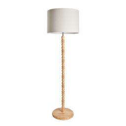 Inlight Patos Matt Natural Wood Effect Led Floor Lamp - thumbnail 3
