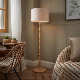 Inlight Patos Matt Natural Wood Effect Led Floor Lamp - thumbnail 5