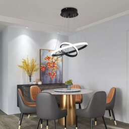 Modern Led Dining Chandelier 2-Rings Lamp 32W 6500K Pendant Lights Living Room - thumbnail 7