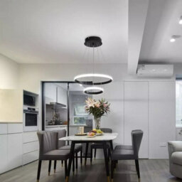 Modern Led Dining Chandelier 2-Rings Lamp 32W 6500K Pendant Lights Living Room - thumbnail 6