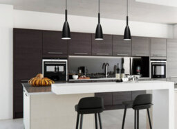 Long Life Lamps Company Modern Scone Ceiling Pendant Light Black Metal Slim Lampshade Contemporary M0128 With 7W E14 Candle - thumbnail 7