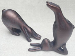 Inspirational Gifting Pair Of Yoga Bunnies Home Or Garden Sculpture Ornament - thumbnail 7