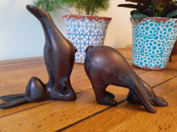 Inspirational Gifting Pair Of Yoga Bunnies Home Or Garden Sculpture Ornament - thumbnail 6