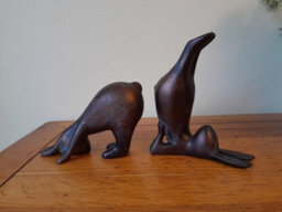 Inspirational Gifting Pair Of Yoga Bunnies Home Or Garden Sculpture Ornament - thumbnail 3