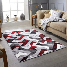 Modern Geometric Pattern Living Room Area Rug Rectangular Soft Short Pile Carpet For Bedroom Dining Room 120 X 170 Cm - thumbnail 5