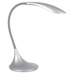 Grey High Vision Touch Control Tabletop Led Lamp - Mains Powered Desk Light With Gooseneck Arm & 400 Lumen Illumination - H40Cm - thumbnail 1