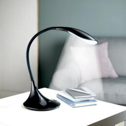 Grey High Vision Touch Control Tabletop Led Lamp - Mains Powered Desk Light With Gooseneck Arm & 400 Lumen Illumination - H40Cm - thumbnail 3