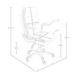 Angel Cerda Stylish Brown Leatherette Swivel Office Chair For Ultimate Comfort - thumbnail 7